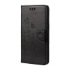 Peněženkové pouzdro Embossing Pattern Motýl a květ tmavěfialové – Samsung Galaxy S21 FE | Levné Kryty | Levné Kryty | Levné Kryty