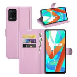 Peněženkové pouzdro Litchi bleděrůžové – Realme 8 5G | Levné Kryty | Levné Kryty | Levné Kryty