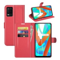Peněženkové pouzdro Litchi červené – Realme 8 5G | Levné Kryty | Levné Kryty | Levné Kryty