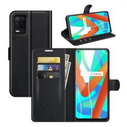 Peněženkové pouzdro Litchi černé – Realme 8 5G | Levné Kryty | Levné Kryty | Levné Kryty