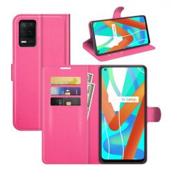Peněženkové pouzdro Litchi růžové – Realme 8 5G | Levné Kryty | Levné Kryty | Levné Kryty