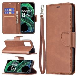 Peněženkové pouzdro Retro Lambskin hnědé – Realme 8 5G | Levné Kryty | Levné Kryty | Levné Kryty