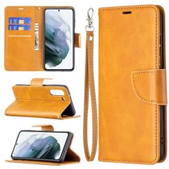 Peněženkové pouzdro Retro Lambskin žluté – Samsung Galaxy S21 FE | Levné Kryty | Levné Kryty | Levné Kryty