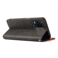 Peněženkové pouzdro Stitching černo-červené – Realme 8 5G | Levné Kryty | Levné Kryty | Levné Kryty