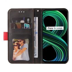 Peněženkové pouzdro Stitching černo-červené – Realme 8 5G | Levné Kryty | Levné Kryty | Levné Kryty