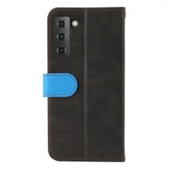 Peněženkové pouzdro Stitching černo-modré – Samsung Galaxy S21 FE | Levné Kryty | Levné Kryty | Levné Kryty