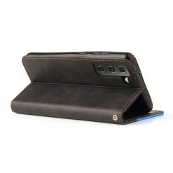 Peněženkové pouzdro Stitching černo-modré – Samsung Galaxy S21 FE | Levné Kryty | Levné Kryty | Levné Kryty