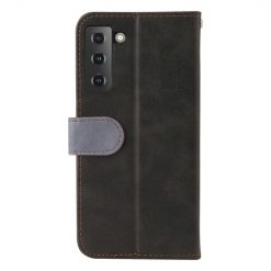 Peněženkové pouzdro Stitching černo-šedé – Samsung Galaxy S21 FE | Levné Kryty | Levné Kryty | Levné Kryty