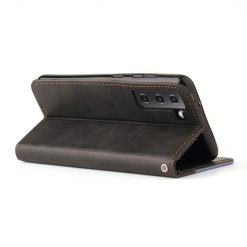 Peněženkové pouzdro Stitching černo-šedé – Samsung Galaxy S21 FE | Levné Kryty | Levné Kryty | Levné Kryty