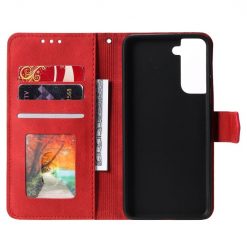 Peněženkové pouzdro Stitchy Book Case červené – Samsung Galaxy S21 FE | Levné Kryty | Levné Kryty | Levné Kryty
