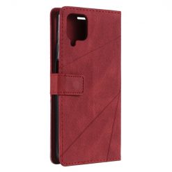 Knížkové pouzdro Rhombus červené – Samsung Galaxy A12 / M12 | Levné Kryty | Levné Kryty | Levné Kryty