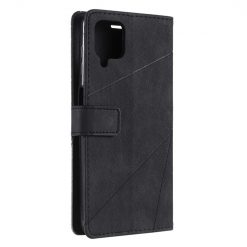 Knížkové pouzdro Rhombus černé – Samsung Galaxy A12 / M12 | Levné Kryty | Levné Kryty | Levné Kryty