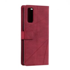 Knížkové pouzdro Rhombus červené – Vivo Y52 5G / Y72 5G | Levné Kryty | Levné Kryty | Levné Kryty