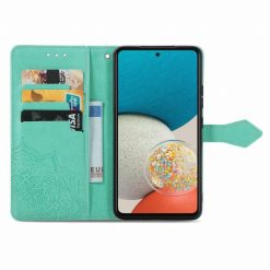 Peněženkové pouzdro Embossing Pattern Mandala Flower zelené – Samsung Galaxy A53 5G | Levné Kryty | Levné Kryty | Levné Kryty