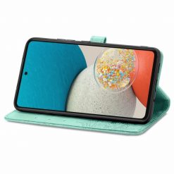 Peněženkové pouzdro Embossing Pattern Mandala Flower zelené – Samsung Galaxy A53 5G | Levné Kryty | Levné Kryty | Levné Kryty