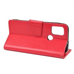 Peněženkové pouzdro Embossing Pattern Motyl a květ červené – Motorola Moto G30 / G10 | Levné Kryty | Levné Kryty | Levné Kryty