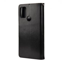 Peněženkové pouzdro Embossing Pattern Motyl a květ černé – Motorola Moto G30 / G10 | Levné Kryty | Levné Kryty | Levné Kryty