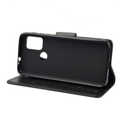 Peněženkové pouzdro Embossing Pattern Motyl a květ černé – Motorola Moto G30 / G10 | Levné Kryty | Levné Kryty | Levné Kryty