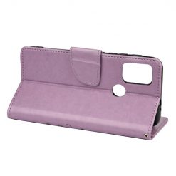 Peněženkové pouzdro Embossing Pattern Motyl a květ fialové – Motorola Moto G30 / G10 | Levné Kryty | Levné Kryty | Levné Kryty