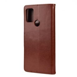 Peněženkové pouzdro Embossing Pattern Motyl a květ tmavěhnědé – Motorola Moto G30 / G10 | Levné Kryty | Levné Kryty | Levné Kryty