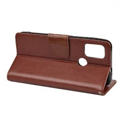 Peněženkové pouzdro Embossing Pattern Motyl a květ tmavěhnědé – Motorola Moto G30 / G10 | Levné Kryty | Levné Kryty | Levné Kryty