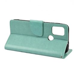 Peněženkové pouzdro Embossing Pattern Motyl a květ zelené – Motorola Moto G30 / G10 | Levné Kryty | Levné Kryty | Levné Kryty