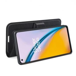 Peněženkové pouzdro Litchi černé – OnePlus Nord 2 5G | Levné Kryty | Levné Kryty | Levné Kryty