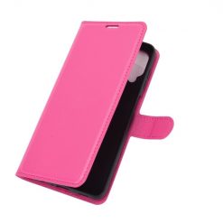 Peněženkové pouzdro Litchi růžové – Samsung Galaxy A12 / M12 | Levné Kryty | Levné Kryty | Levné Kryty