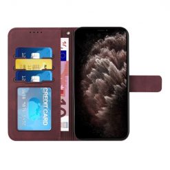 Peněženkové pouzdro Retro Smile bordové – Vivo Y20s | Levné Kryty | Levné Kryty | Levné Kryty