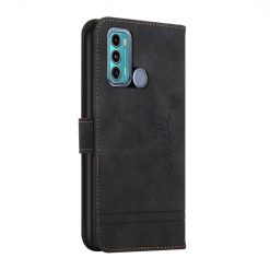 Peněženkové pouzdro Retro Smile černé – Motorola Moto G31 / G41 | Levné Kryty | Levné Kryty | Levné Kryty