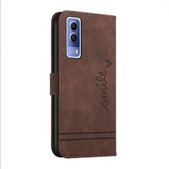 Peněženkové pouzdro Retro Smile hnědé – Vivo Y52 5G / Y72 5G | Levné Kryty | Levné Kryty | Levné Kryty