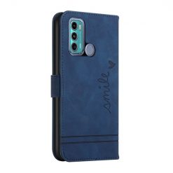 Peněženkové pouzdro Retro Smile modré – Motorola Moto G31 / G41 | Levné Kryty | Levné Kryty | Levné Kryty