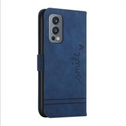 Peněženkové pouzdro Retro Smile modré – OnePlus Nord 2 5G | Levné Kryty | Levné Kryty | Levné Kryty