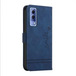Peněženkové pouzdro Retro Smile modré – Vivo Y52 5G / Y72 5G | Levné Kryty | Levné Kryty | Levné Kryty