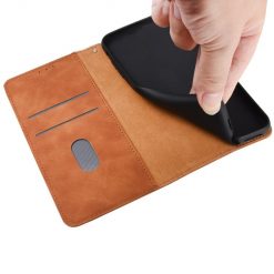 Peněženkové pouzdro Solid hnědé – Samsung Galaxy A12 / M12 | Levné Kryty | Levné Kryty | Levné Kryty
