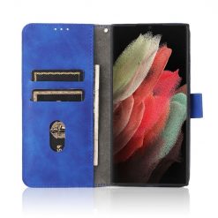 Peněženkové pouzdro Solid modré – Samsung Galaxy S22 Ultra | Levné Kryty | Levné Kryty | Levné Kryty