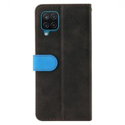 Peněženkové pouzdro Stitching černo-modré – Samsung Galaxy A12 / M12 | Levné Kryty | Levné Kryty | Levné Kryty