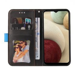Peněženkové pouzdro Stitching černo-modré – Samsung Galaxy A12 / M12 | Levné Kryty | Levné Kryty | Levné Kryty