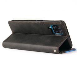 Peněženkové pouzdro Stitching černo-modré – Samsung Galaxy A12 / M12 | Levné Kryty | Levné Kryty | Levné Kryty