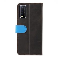 Peněženkové pouzdro Stitching černo-modré – Vivo Y20s | Levné Kryty | Levné Kryty | Levné Kryty