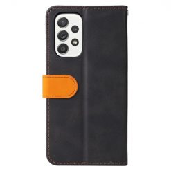 Peněženkové pouzdro Stitching černo-oranžové – Samsung Galaxy A53 5G | Levné Kryty | Levné Kryty | Levné Kryty