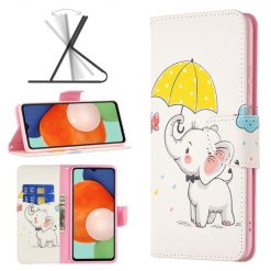 Dětské knížkové pouzdro Trendy Cross case Slůně – Samsung Galaxy A13 (4G) | Levné Kryty | Levné Kryty | Levné Kryty