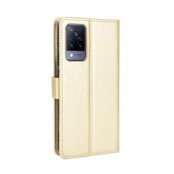 Knížkové pouzdro Shockproof Horse Texture zlaté – Vivo V21 5G | Levné Kryty | Levné Kryty | Levné Kryty