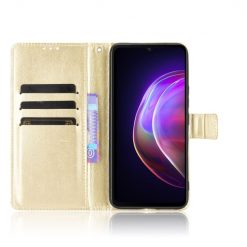 Knížkové pouzdro Shockproof Horse Texture zlaté – Vivo V21 5G | Levné Kryty | Levné Kryty | Levné Kryty
