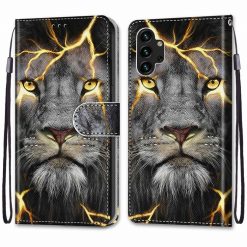Knížkové pouzdro Trendy Cross case Majestátní lev – Samsung Galaxy A13 (4G) | Levné Kryty | Levné Kryty | Levné Kryty