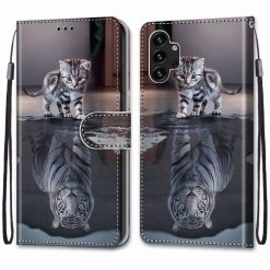 Knížkové pouzdro Trendy Cross case Malý Tygr – Samsung Galaxy A13 (4G) | Levné Kryty | Levné Kryty | Levné Kryty