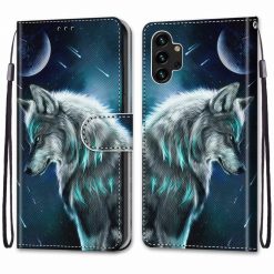 Knížkové pouzdro Trendy Cross case Noční vlk – Samsung Galaxy A13 (4G) | Levné Kryty | Levné Kryty | Levné Kryty
