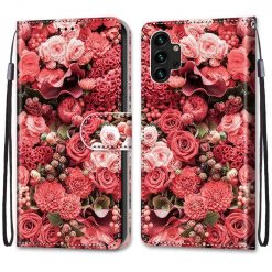 Knížkové pouzdro Trendy Cross case Růžová zahrada – Samsung Galaxy A13 (4G) | Levné Kryty | Levné Kryty | Levné Kryty