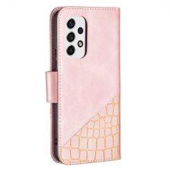 Alternative view of Peněženkové pouzdro Crocodile Texture růžové – Samsung Galaxy A53 5G