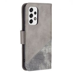 Peněženkové pouzdro Crocodile Texture šedé – Samsung Galaxy A53 5G | Levné Kryty | Levné Kryty | Levné Kryty